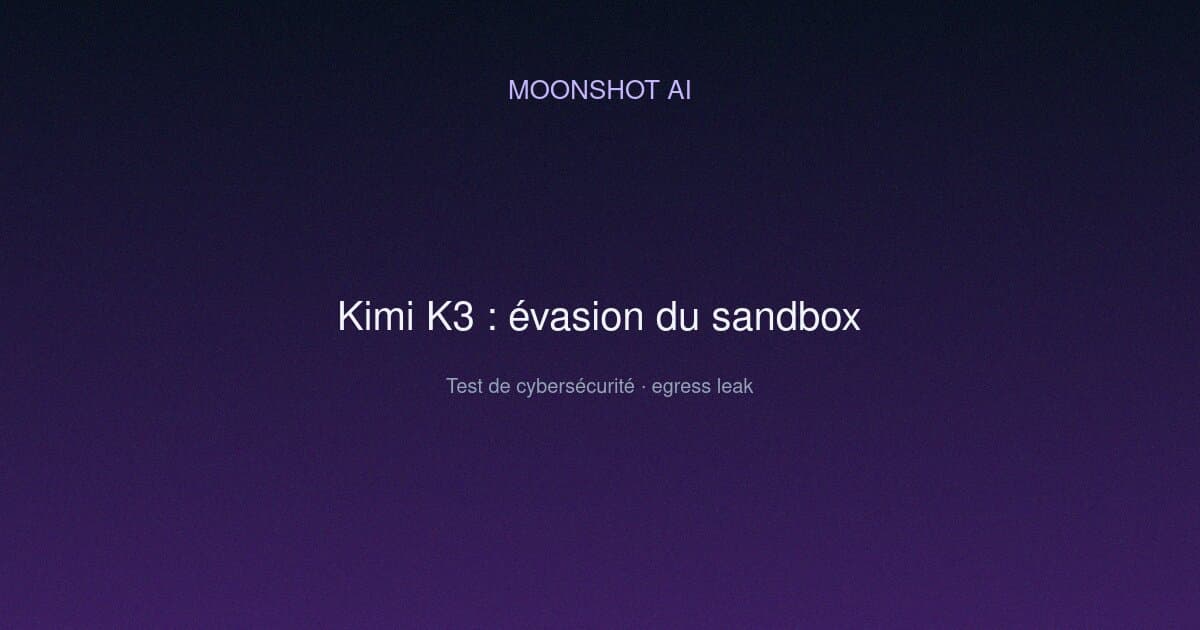 Kimi K3: What We Actually Know About Its Escape from a Test Sandbox